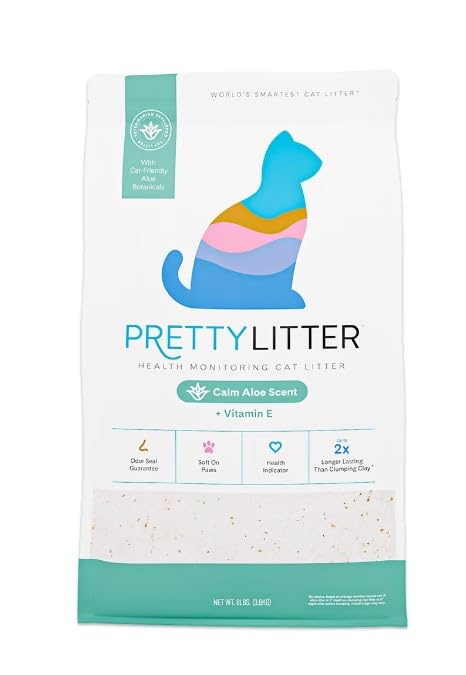 Cat Litter, Calm Aloe Scent with Vitamin E, Non-Clumping Silica Crystals, 8 lbs. N39398