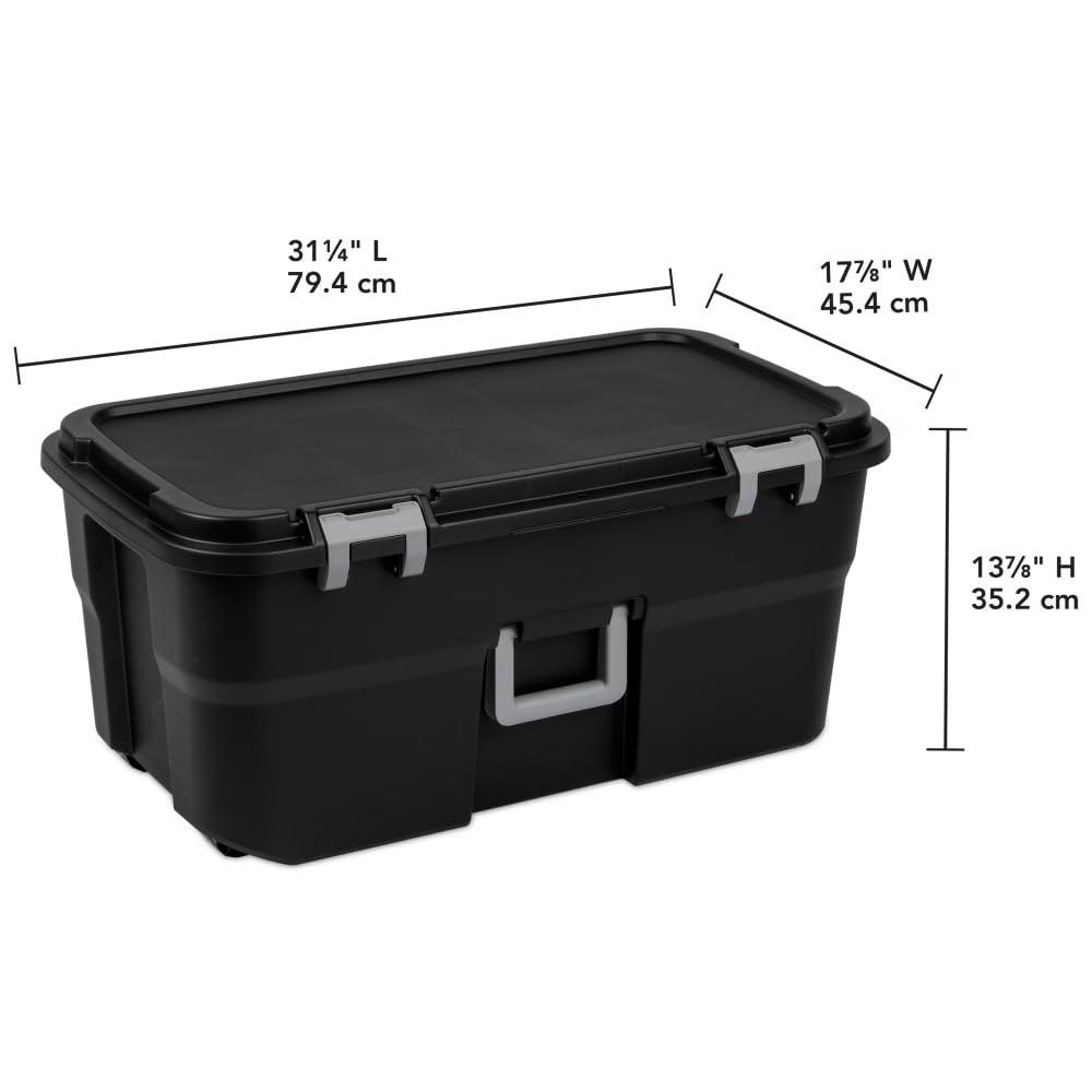 2-Pack 22Gal Wheeled Black Storage W66454