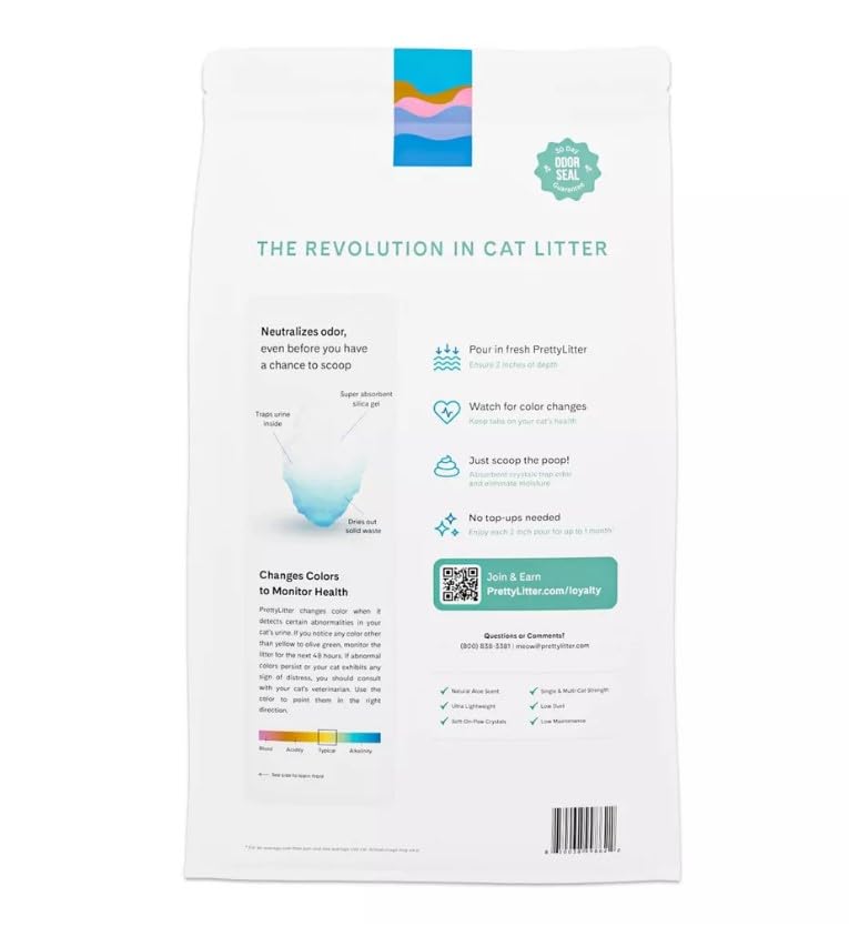Cat Litter, Calm Aloe Scent with Vitamin E, Non-Clumping, Low Dust, 8 lbs E629345