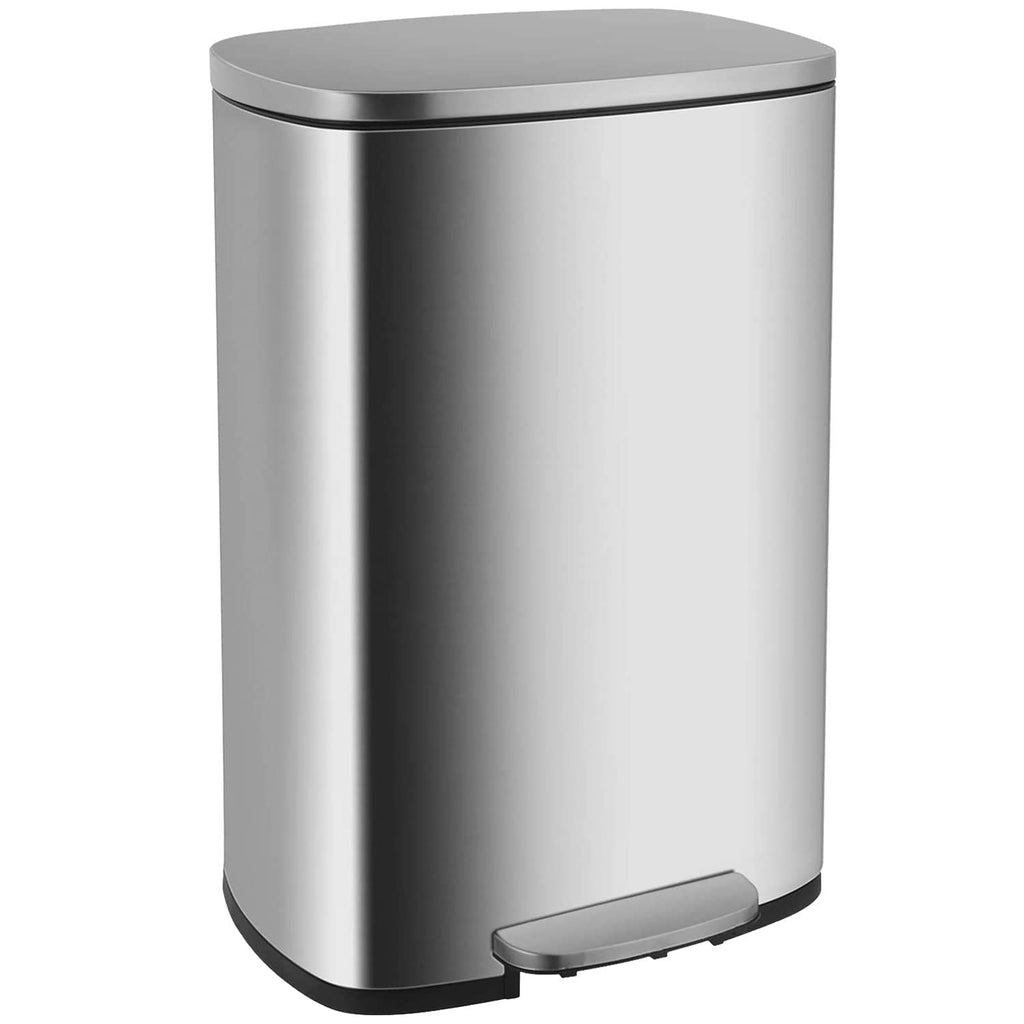13 Gallon Steel Trash Can with Lid G2575