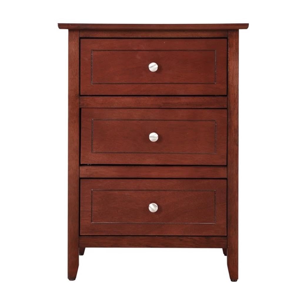 Cherry 3 Drawer Nightstand W14472