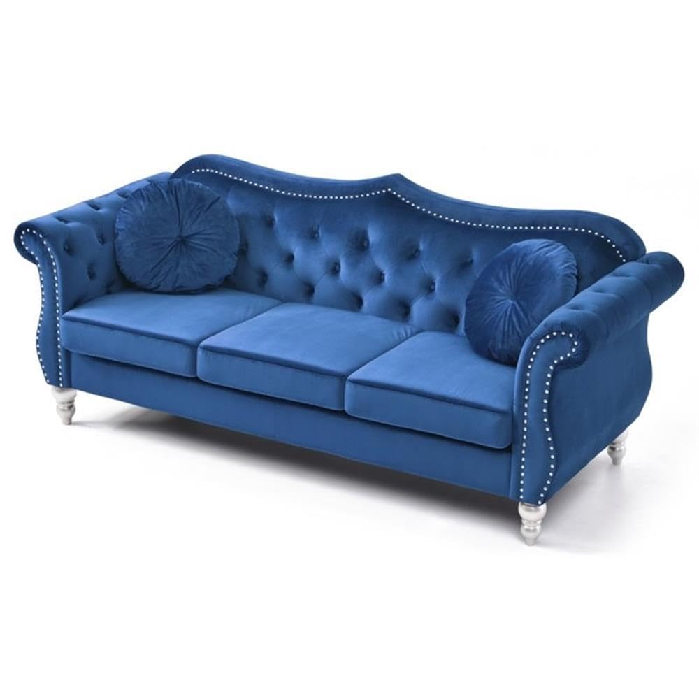 Navy Blue Velvet Sofa R15448