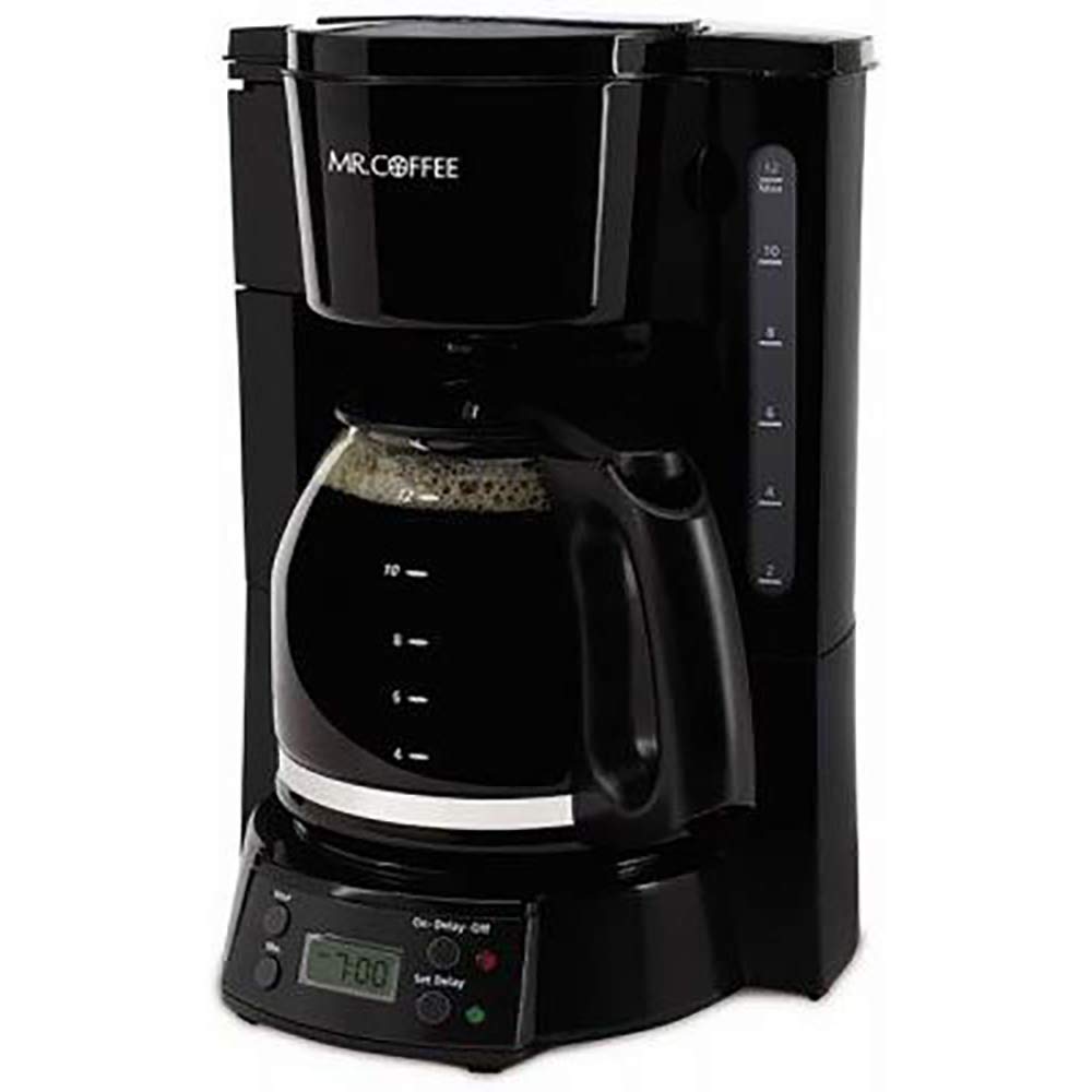 12-Cup Programmable Coffee Maker, Black L42646