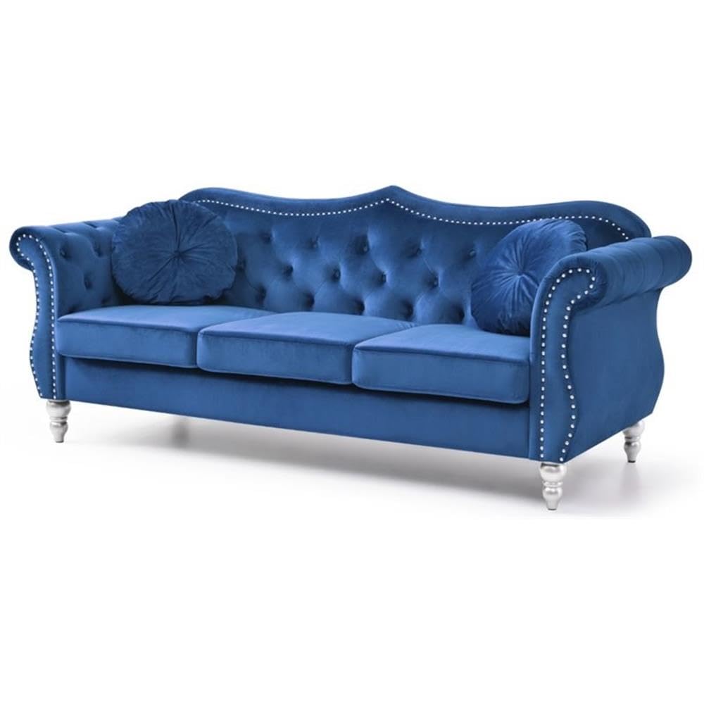 Navy Blue Velvet Sofa R15448