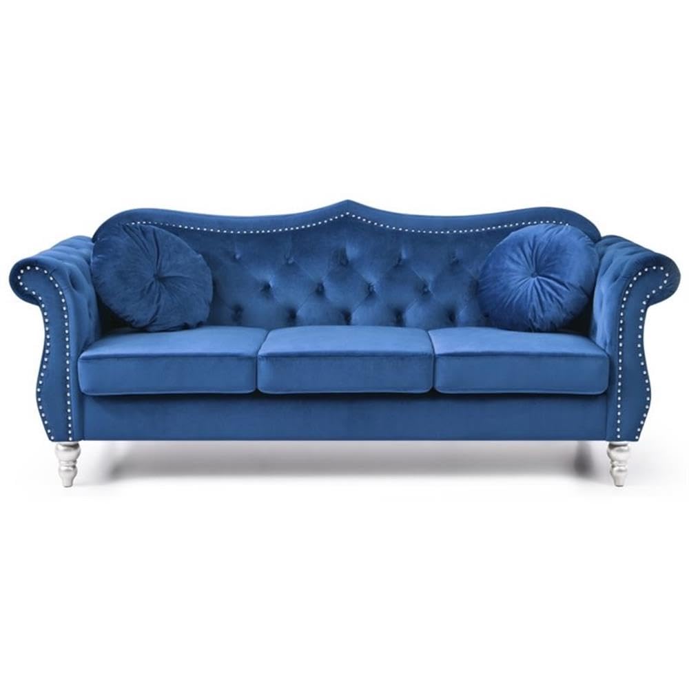 Navy Blue Velvet Sofa R15448