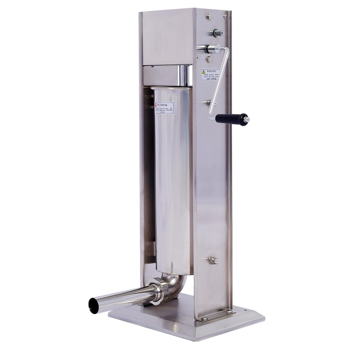 Stainless Steel Vertical Sausage Stuffer 15LB/7L with 4 Stuffing Tubes Q404