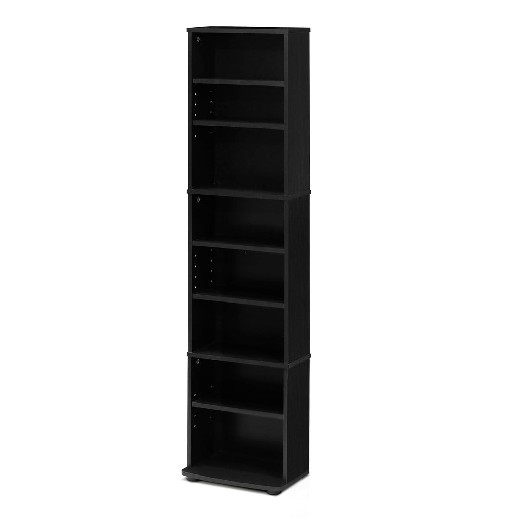 8-Tier Espresso Media Shelf with Adjustable Shelves C760