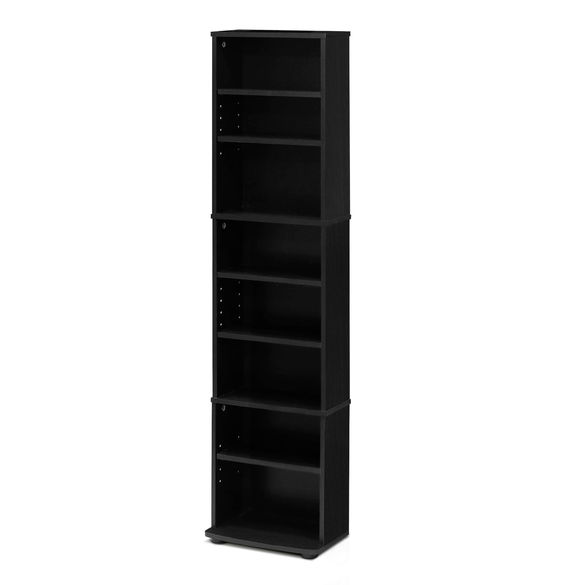 8-Tier Espresso Media Shelf with Adjustable Shelves C760