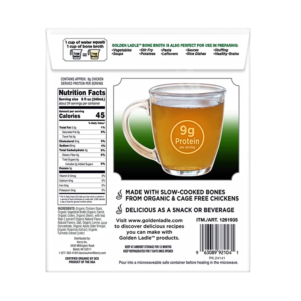 Organic Low Sodium Chicken Bone Broth 6 Cartons S653
