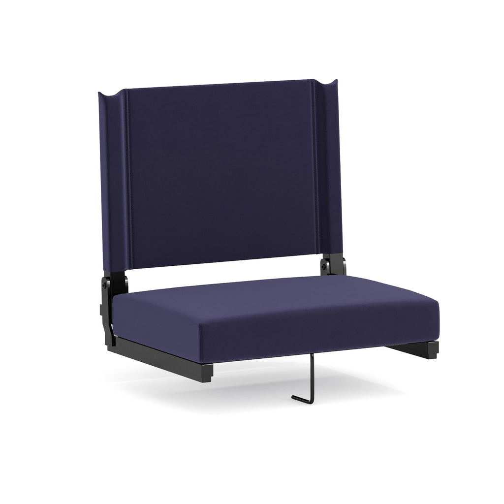 Portable Folding Padded Stadium Chair with Carrying Handle, Navy G43433