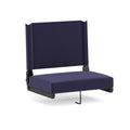 Portable Folding Padded Stadium Chair with Carrying Handle, Navy G43433