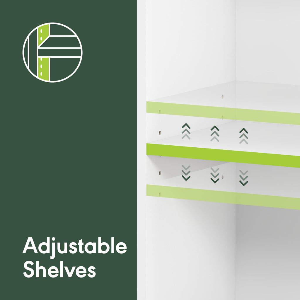 8-Tier Espresso Media Shelf with Adjustable Shelves C760