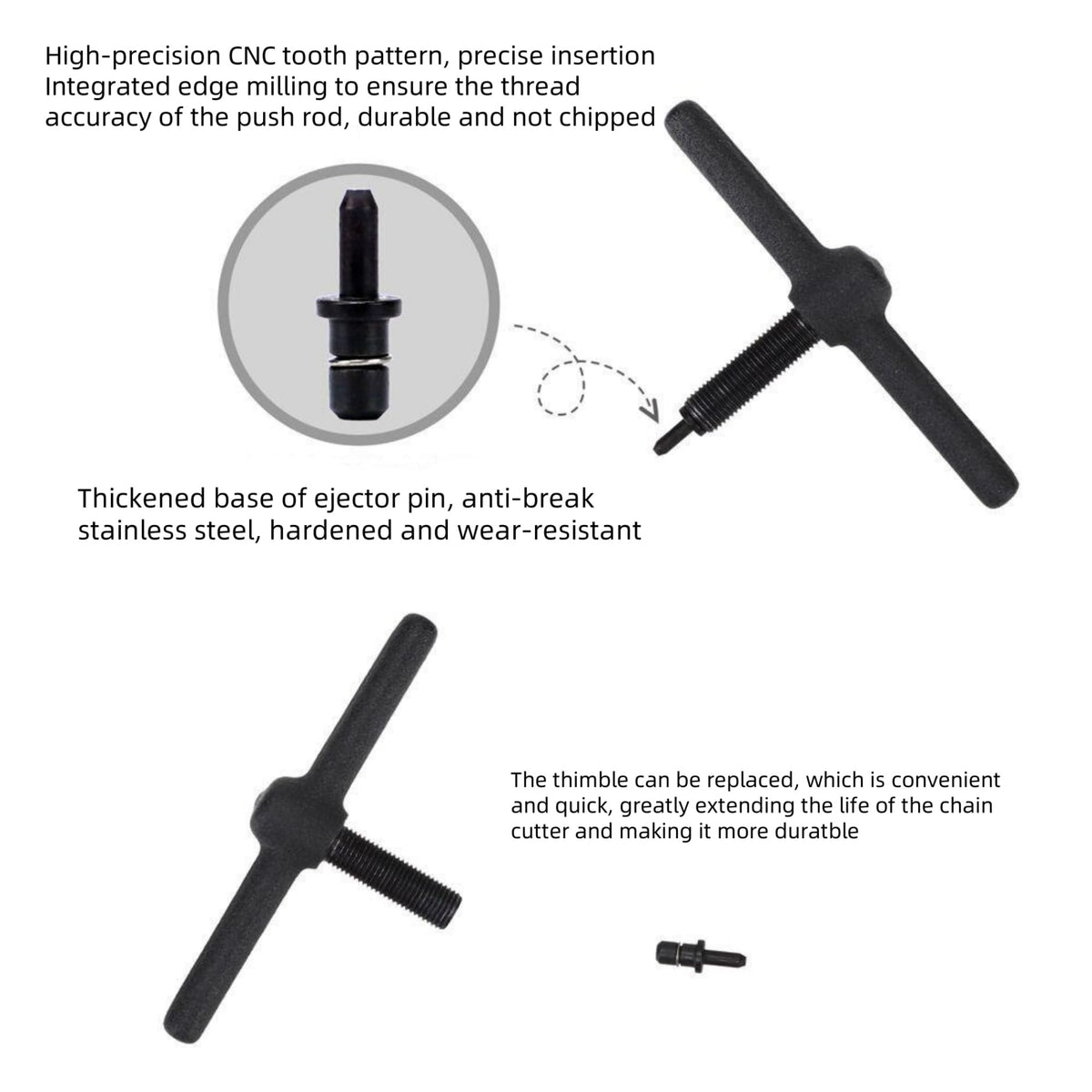 Bike Chain Tool, 1-13 Speed Chain Breaker with Spare Pins Y508