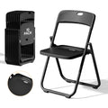 Black Plastic Folding Chairs 10 Pack Metal Frame P63377