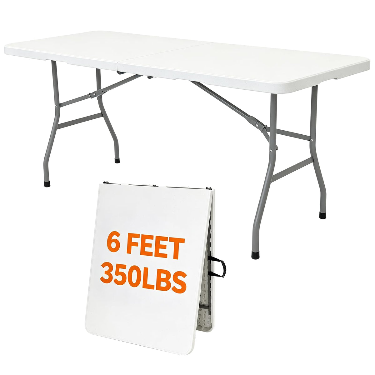 6ft Heavy Duty Portable Plastic Folding Table H300