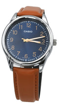 Men's Analog Tan Leather Band Blue Numbers Dial Watch G767875