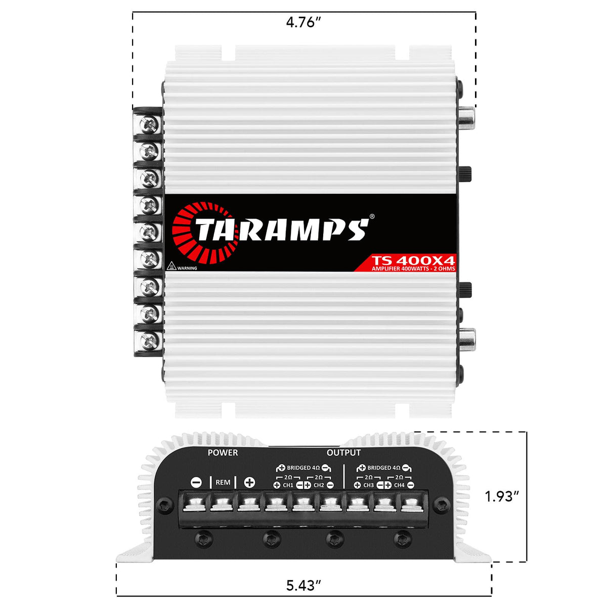 400 watts RMS 4 Channels Car Audio Amplifier H465717