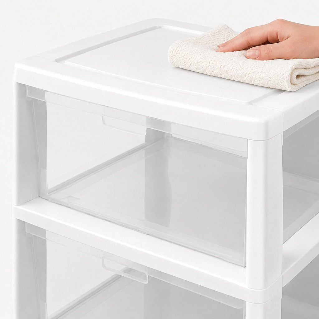 3 Drawer Clear Plastic Storage Organizer Z318193