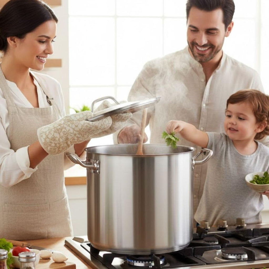 40 qt. Stainless Steel Stock Pot with Lid T4356