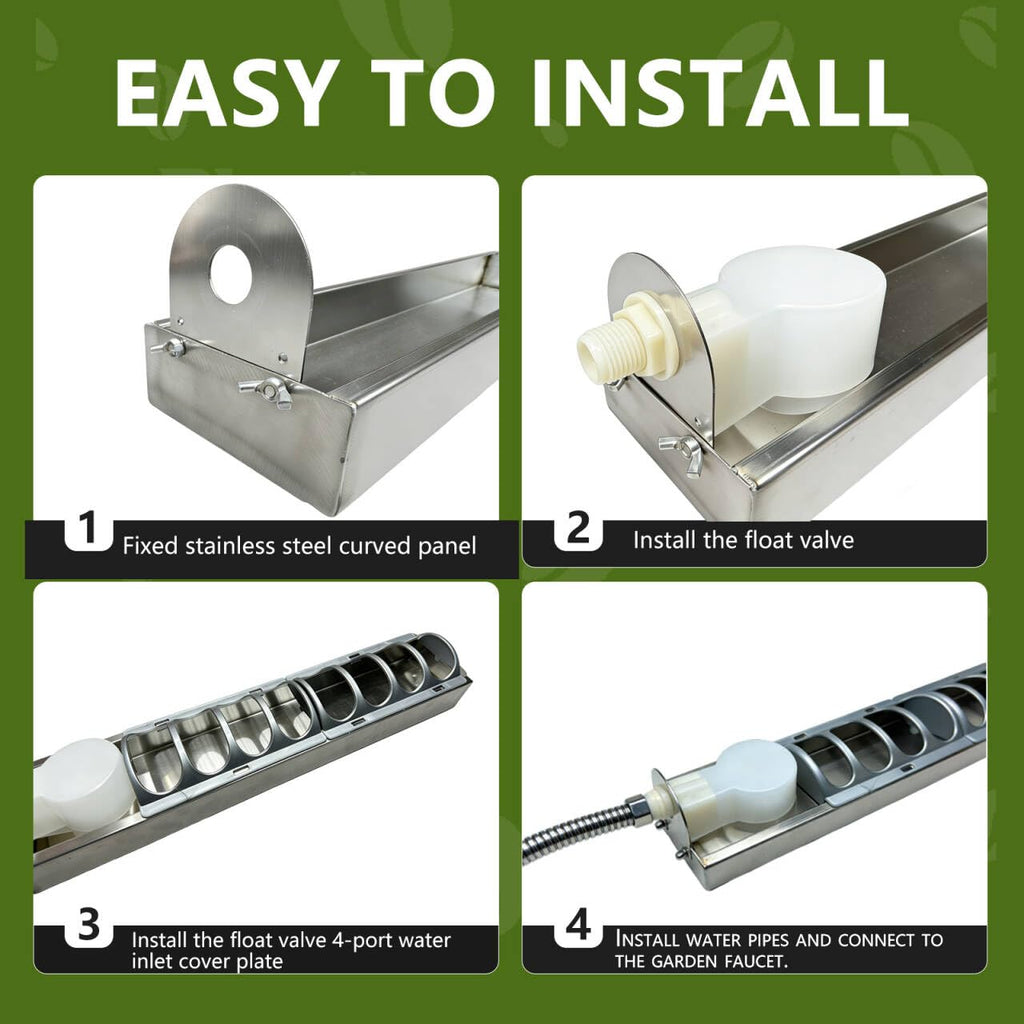 Automatic Stainless Steel Poultry Waterer K62071