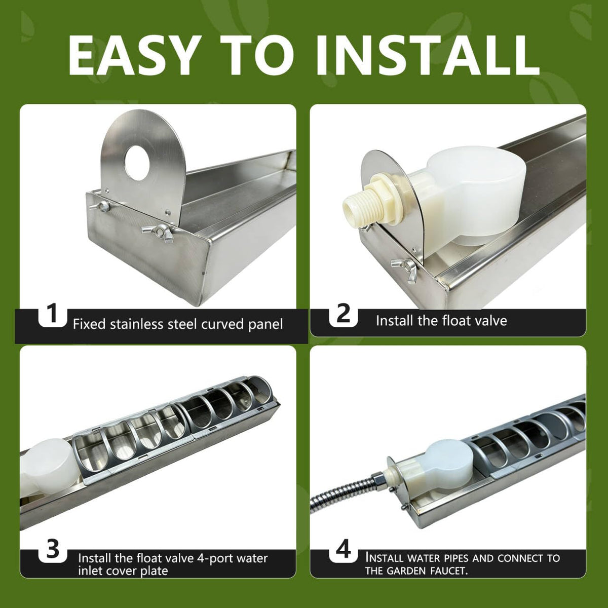 Automatic Stainless Steel Poultry Waterer K62071