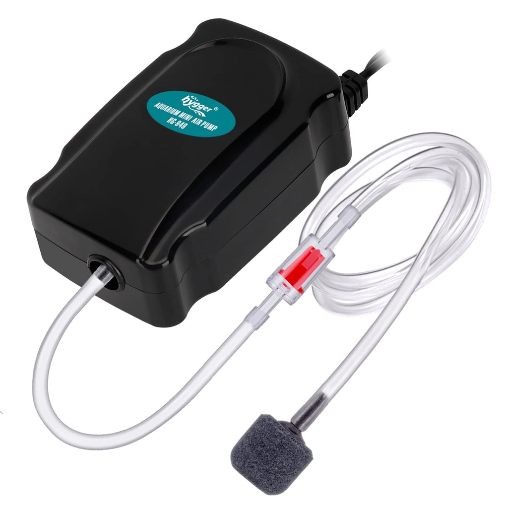 Mini Aquarium Air Pump Kit 1W for 2-20 Gallon Fish Tank with Air Tube T312