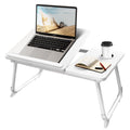 White Laptop Desk with Cup Holder Y632211