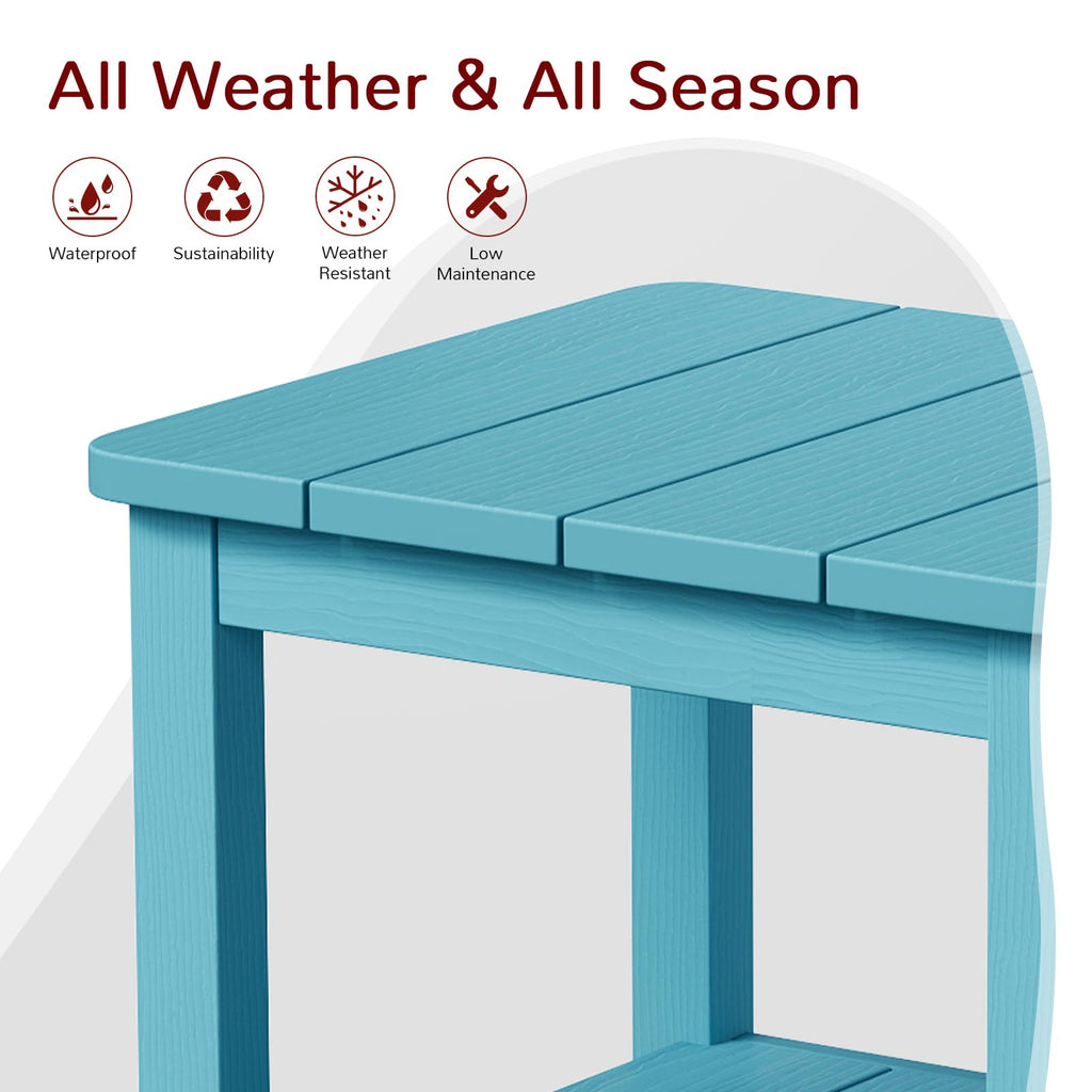 Turquoise Rectangular Outdoor Side Table M1034