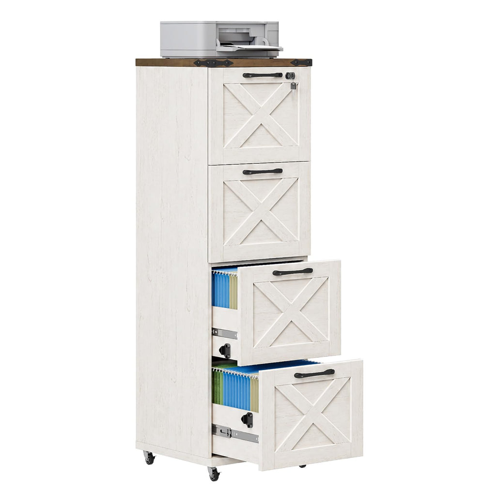White 4 Drawer Office Filing Cabinet Y279560
