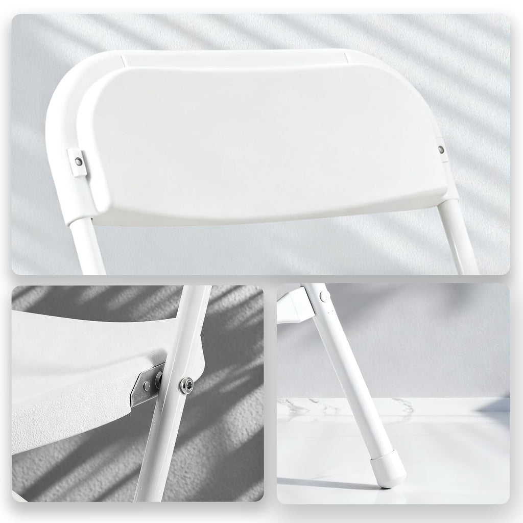 10 Pack White Plastic Folding Chairs D106677