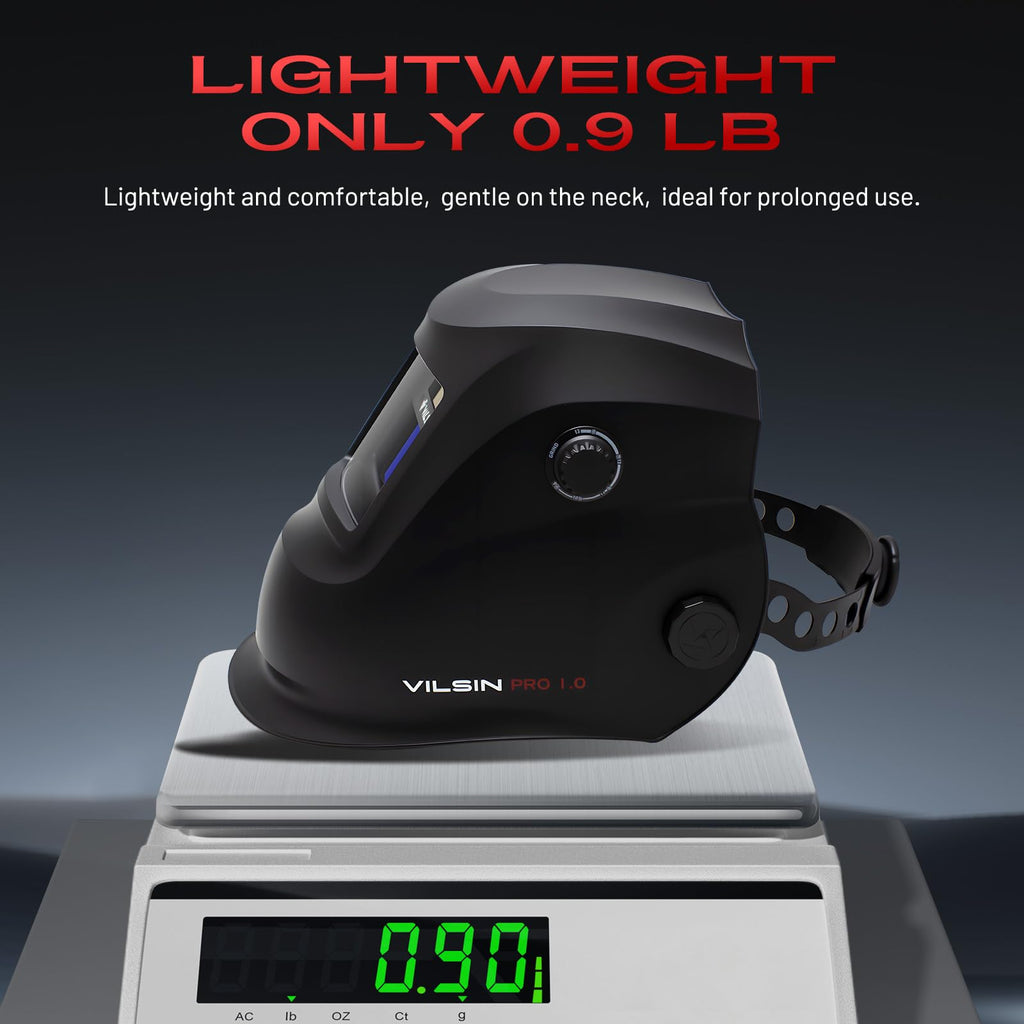 Auto Darkening Solar Powered Welding Helmet with 2 Arc Sensor, Black D704