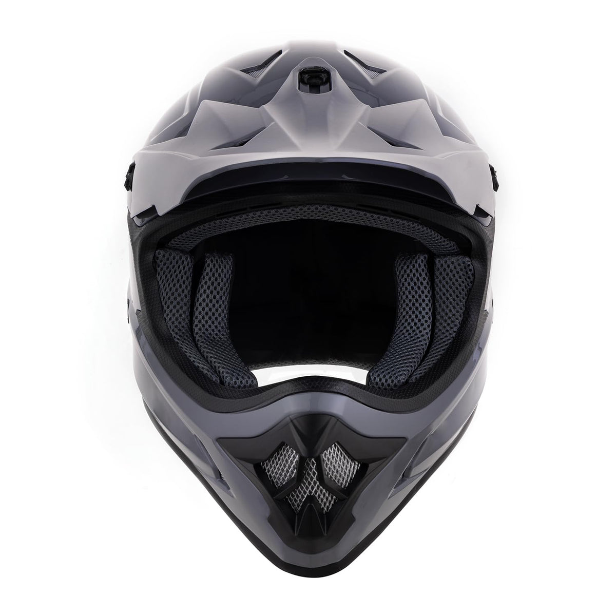 Adult ATV Dirt Bike Helmet with Goggles Gloves & Mask Adjustable Sun Visor Motorcycle Off-Road Motocross Downhill Moped MX Gray L A410