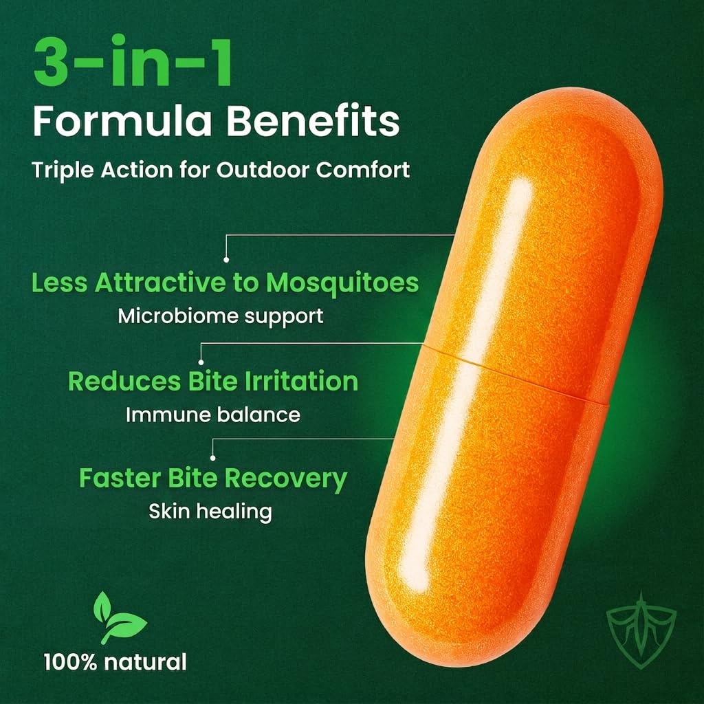 Plant-Based Mosquito Repellent Pills 60 Capsules Y343