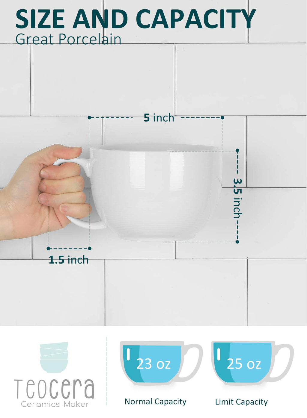 White Pasta Bowls Set of 4 and Jumbo Mugs Set of 4 W20769