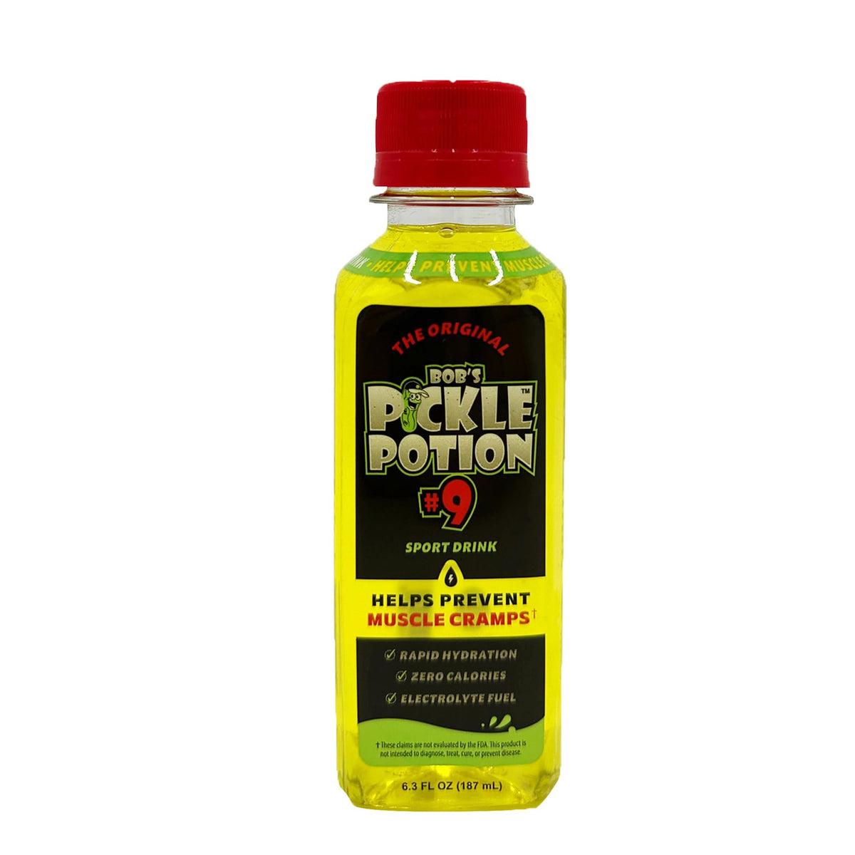 Electrolyte Pickle Shot Zero Caffeine & Gluten-Free 6.3 Oz (Pack of 18, Dill Pickle) Y68699