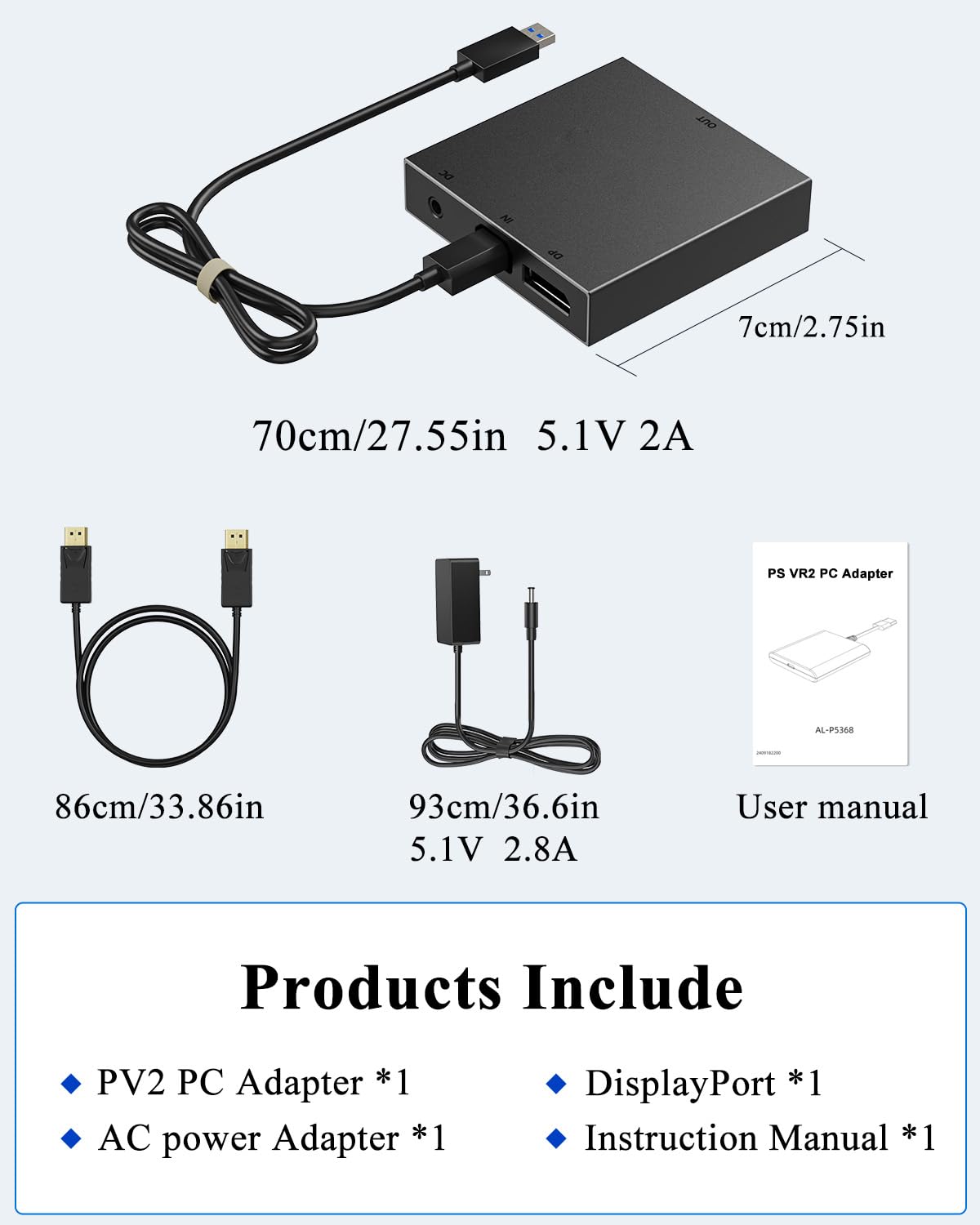 PC Adapter for VR2 Headset T59448