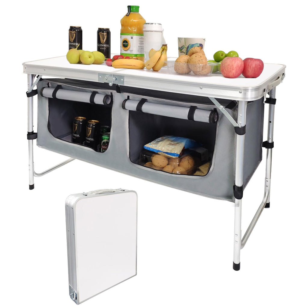 Camping Folding Aluminum Table with Adjustable Legs S4829