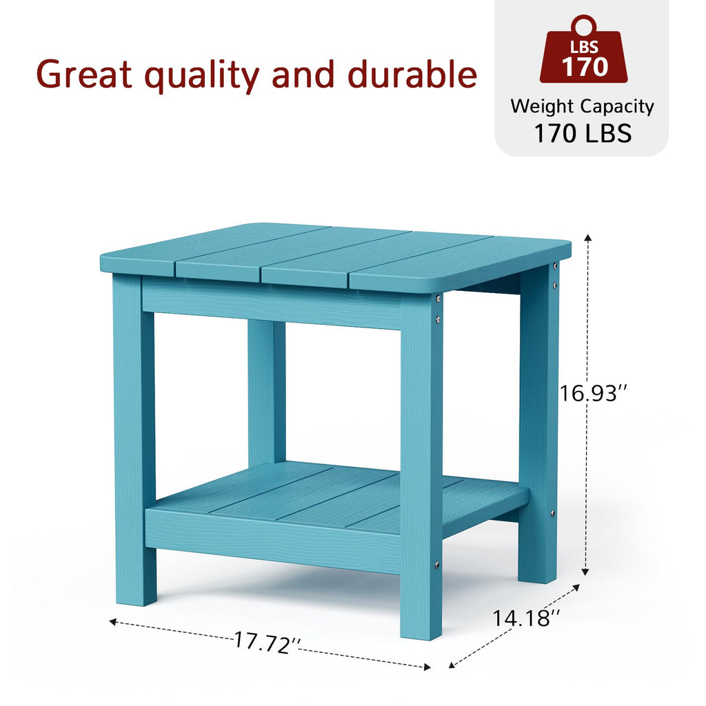 Turquoise Rectangular Outdoor Side Table M1034