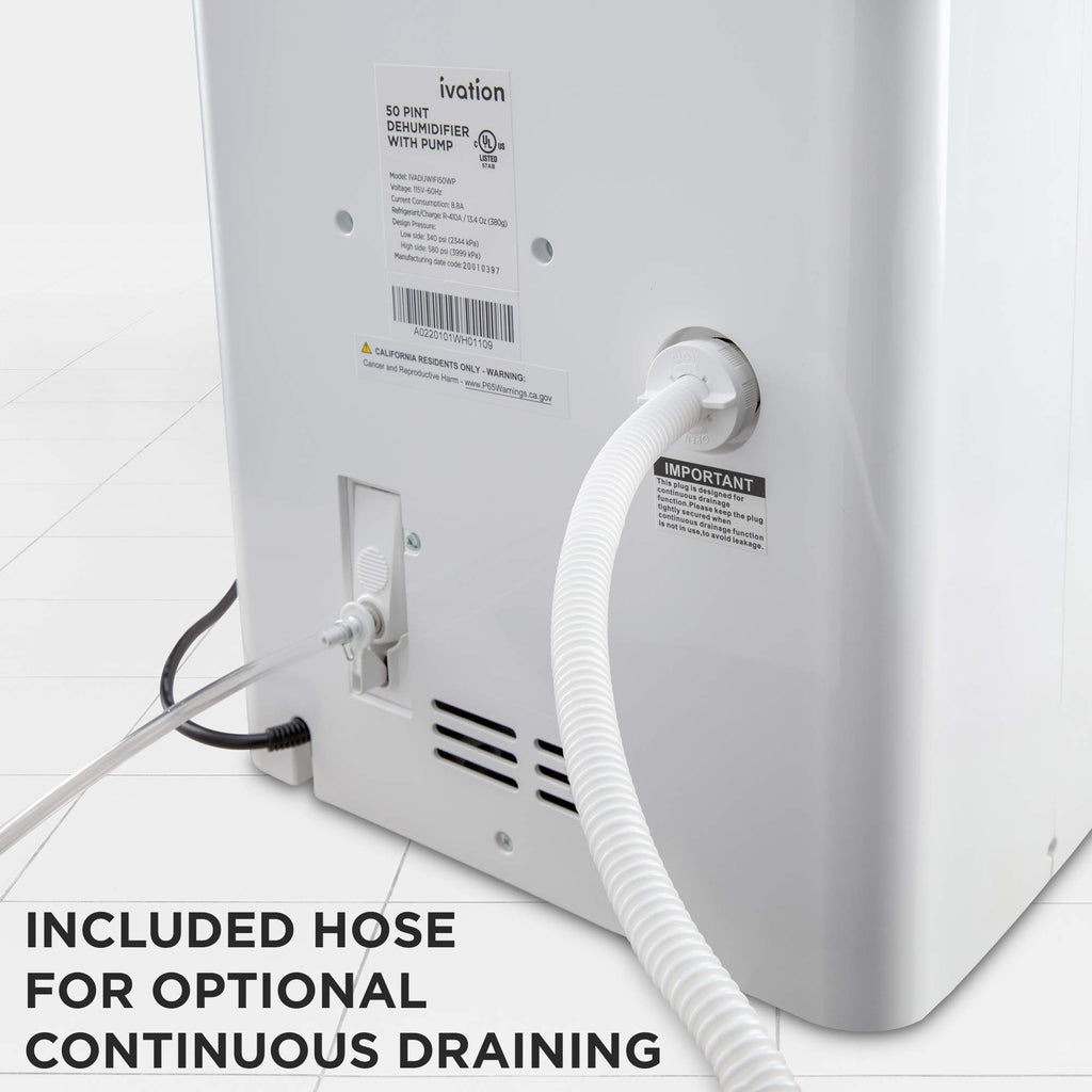 50 Pint Dehumidifier with Pump & Drain Hose P181775