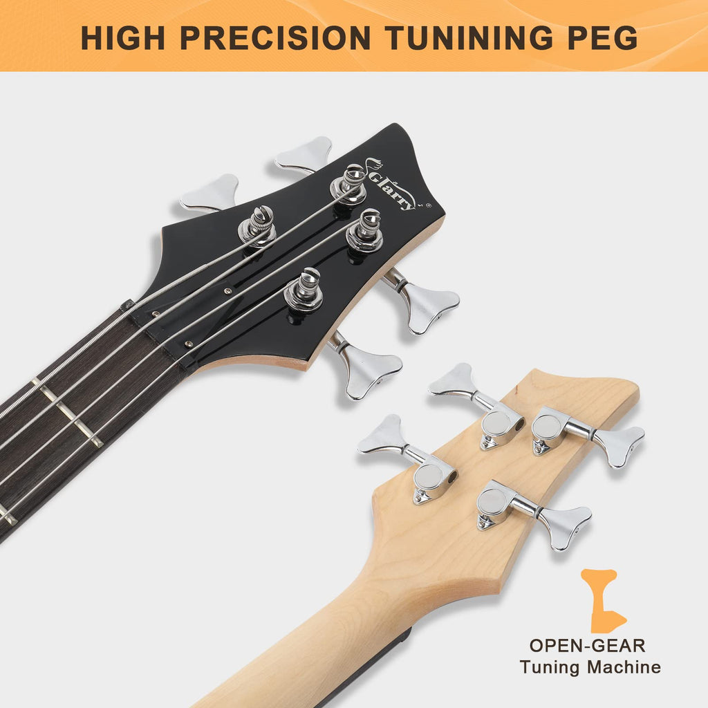 Electric Bass Guitar 4 Strings Full Size Right Hand with Bag N10473