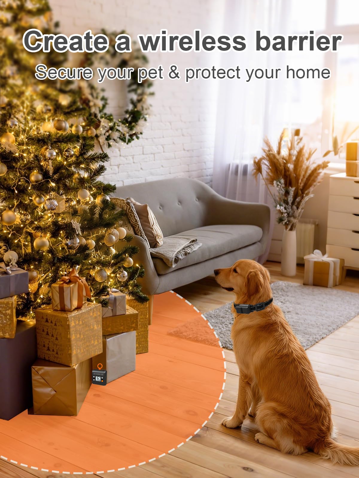 Wireless Rechargeable Indoor Pet Barrier with 6 Adjustable Range X791