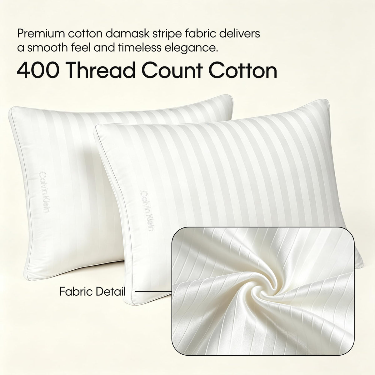 Queen Size Set of 2 Medium Soft Bed Pillows H505