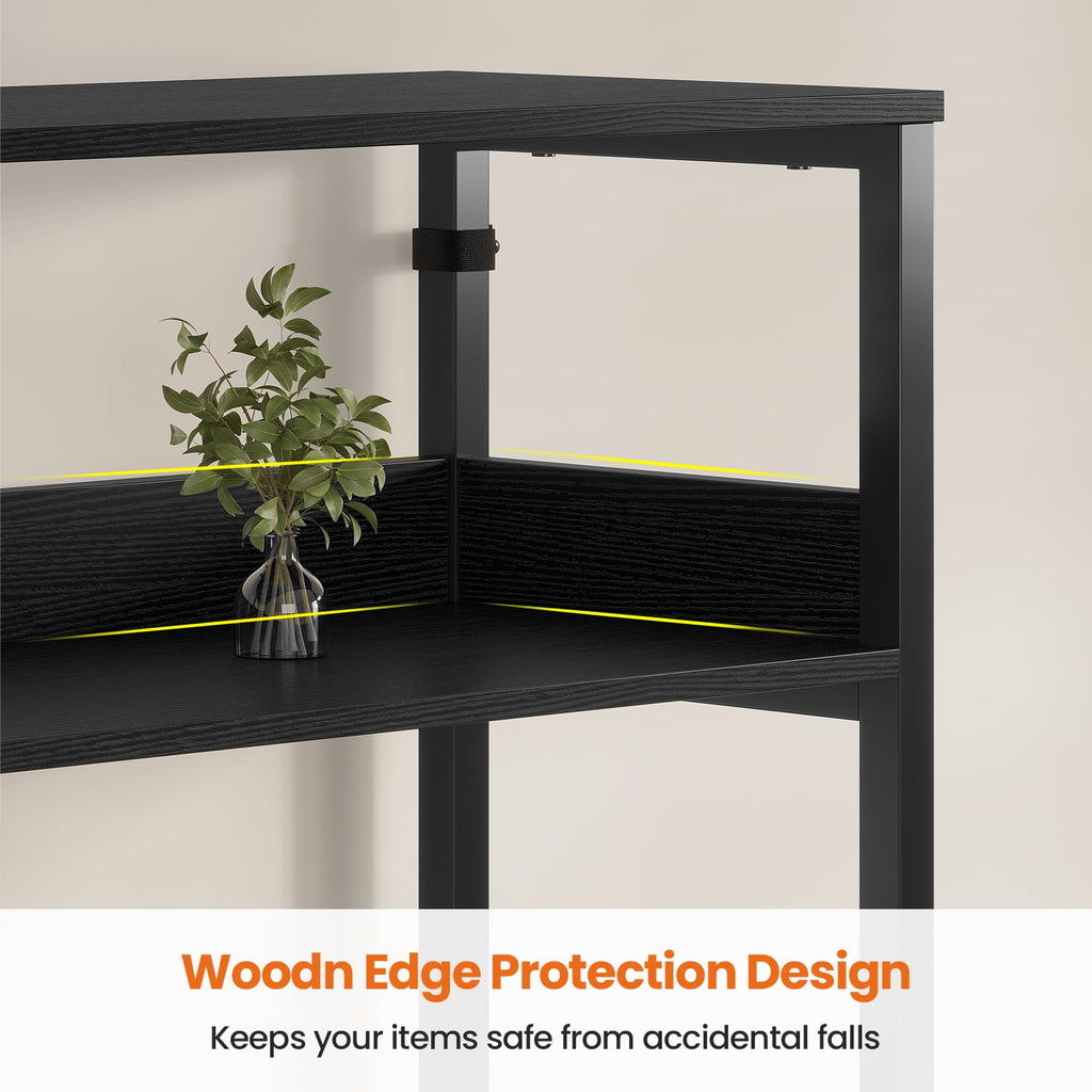 Black 8 Fabric Drawer 7-Tier Bookshelf U2038