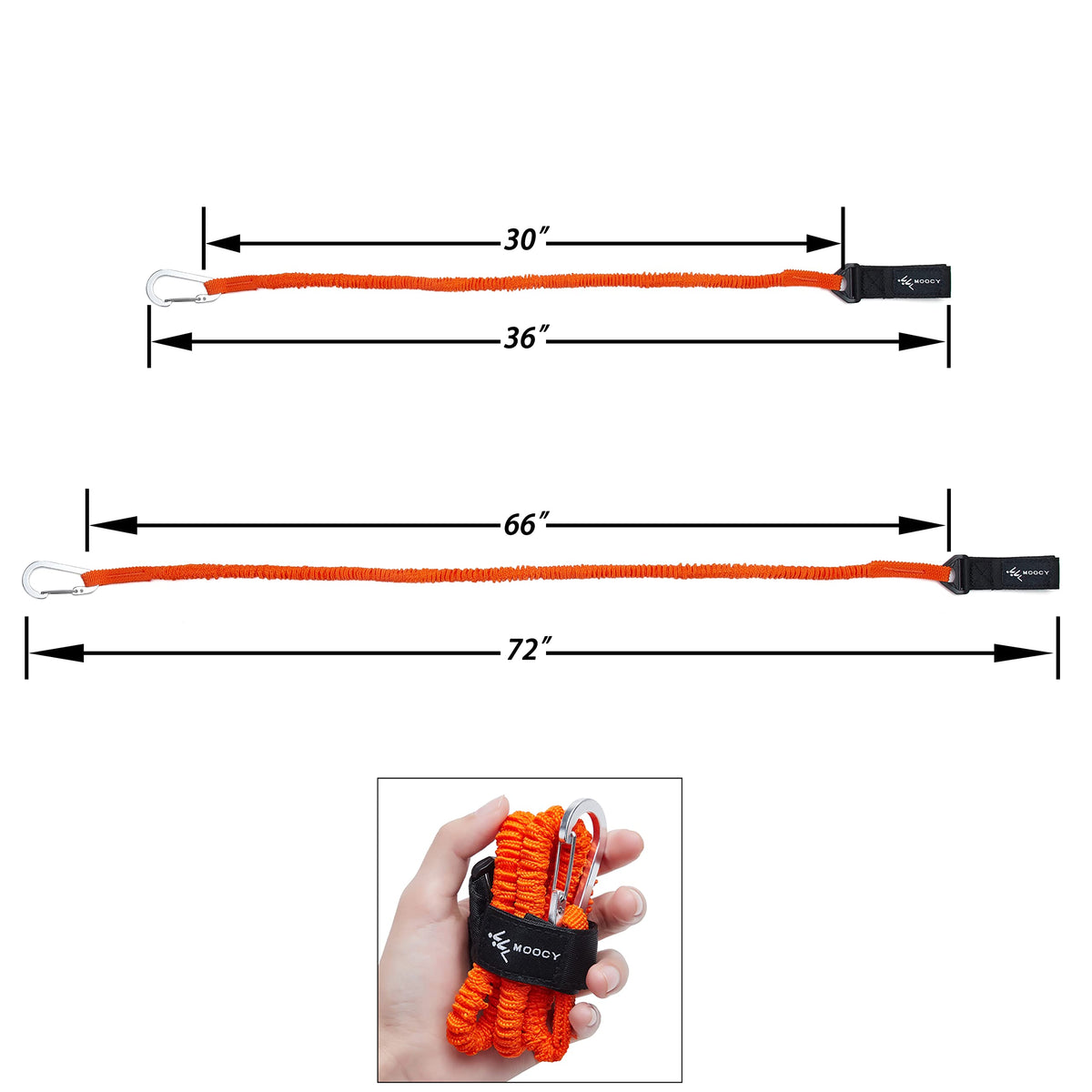 Coiled Kayak Paddle Leash with Carabiner N3749