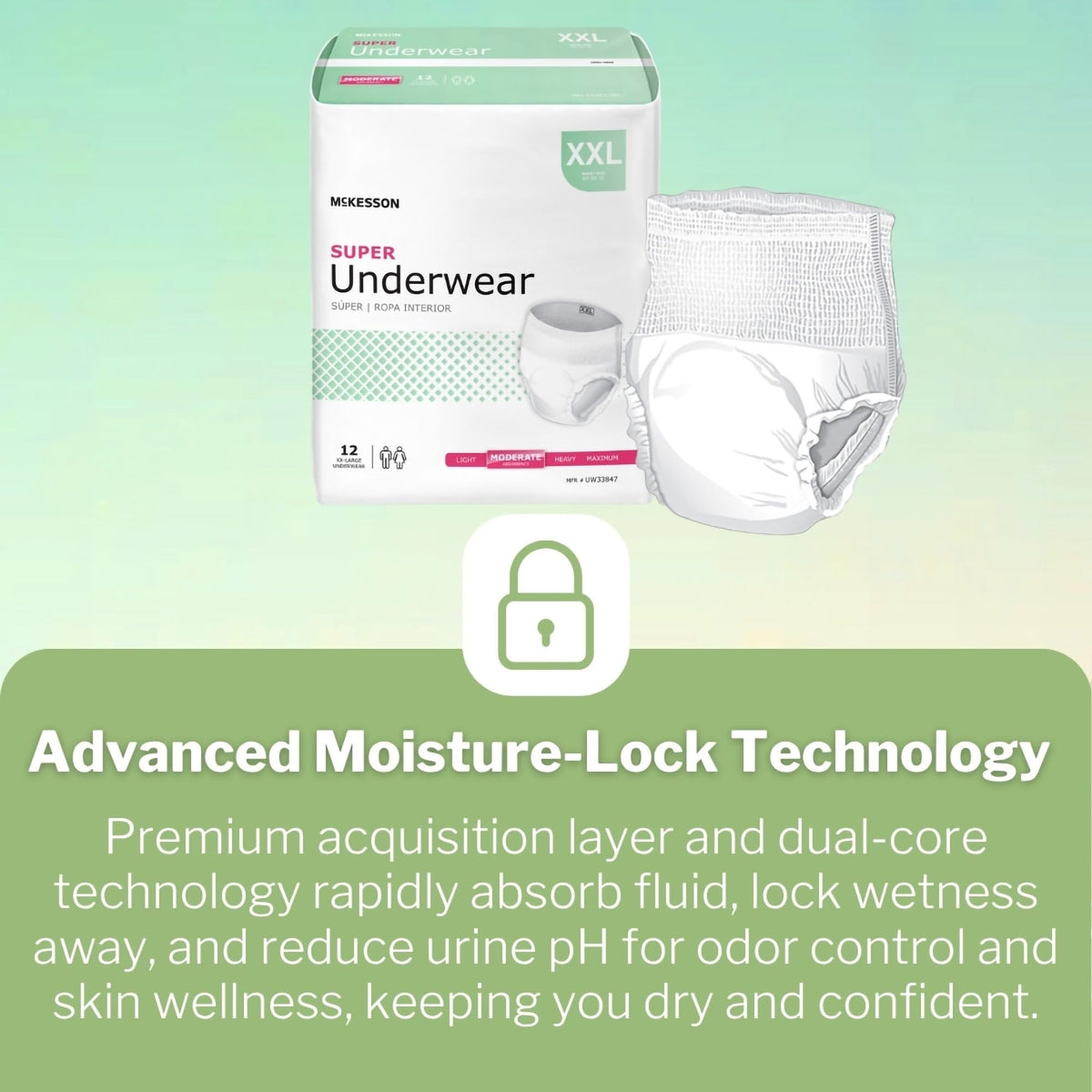 Adult Incontinence Underwear XXL 12 ct O9077