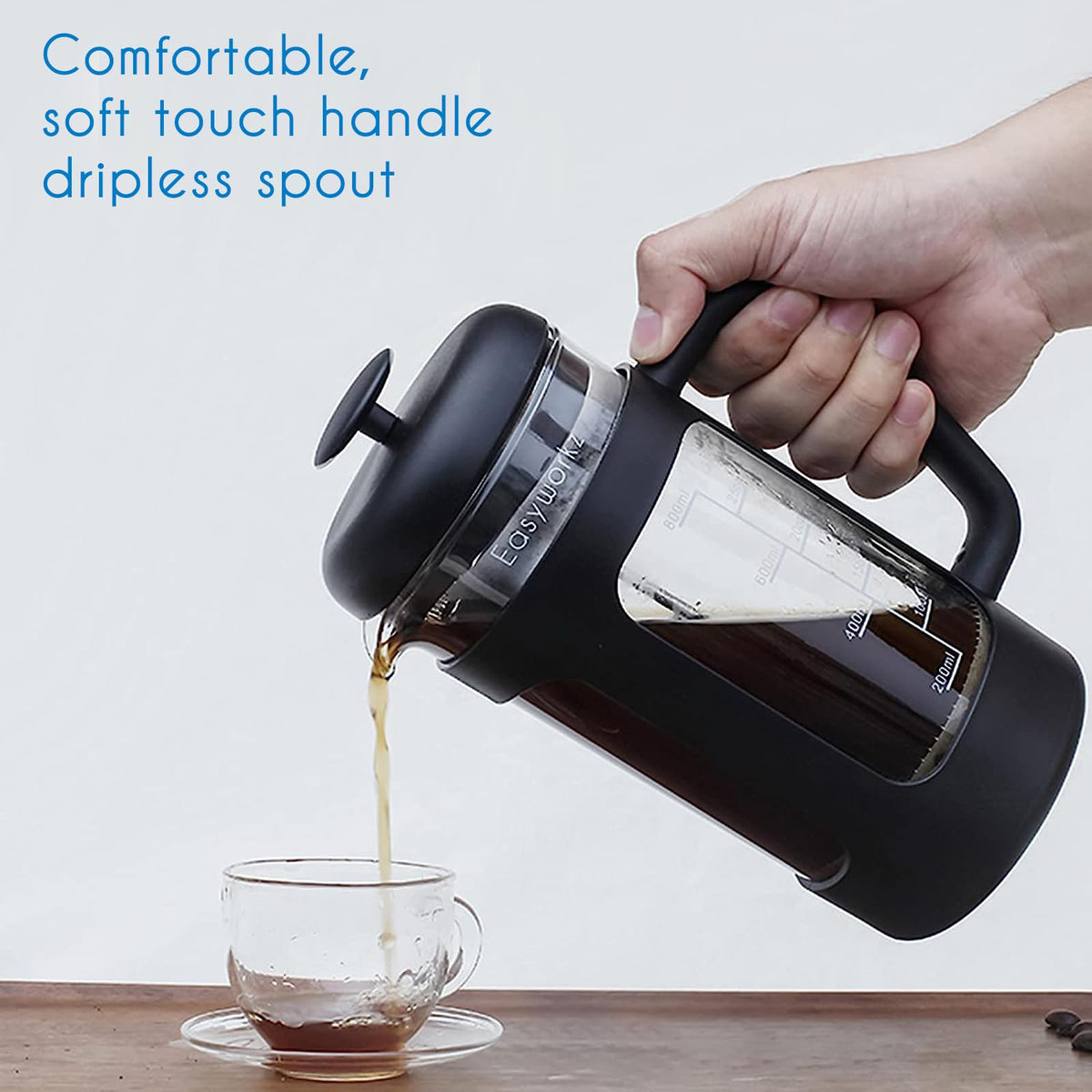 34 oz French Press and Manual Coffee Grinder with Canister W502