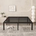Queen Size 18 Inch Metal Platform Bed Frame Black J5150