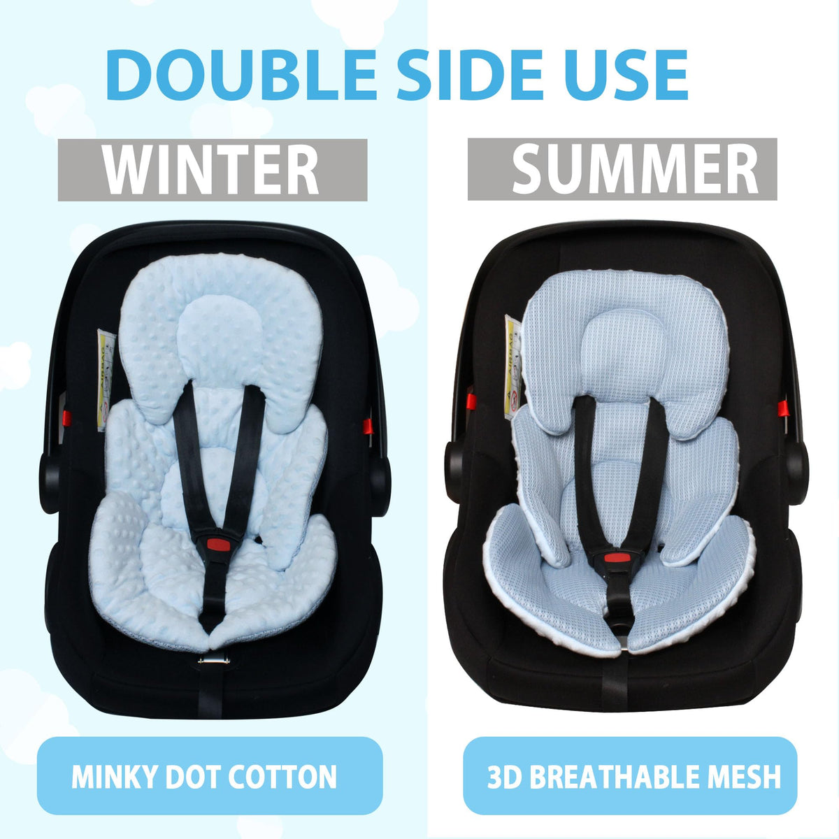 Infant Carseat Insert 2-in-1 Reversible Support Pad J285