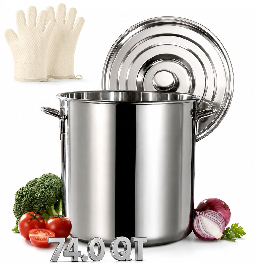 Heavy Duty Stainless Steel Stock Pot with Lid Y615