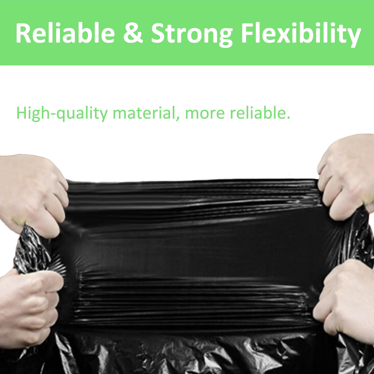 40-45 Gallon Heavy Duty Black Trash Bags 60 Count 1.2 Mil R528